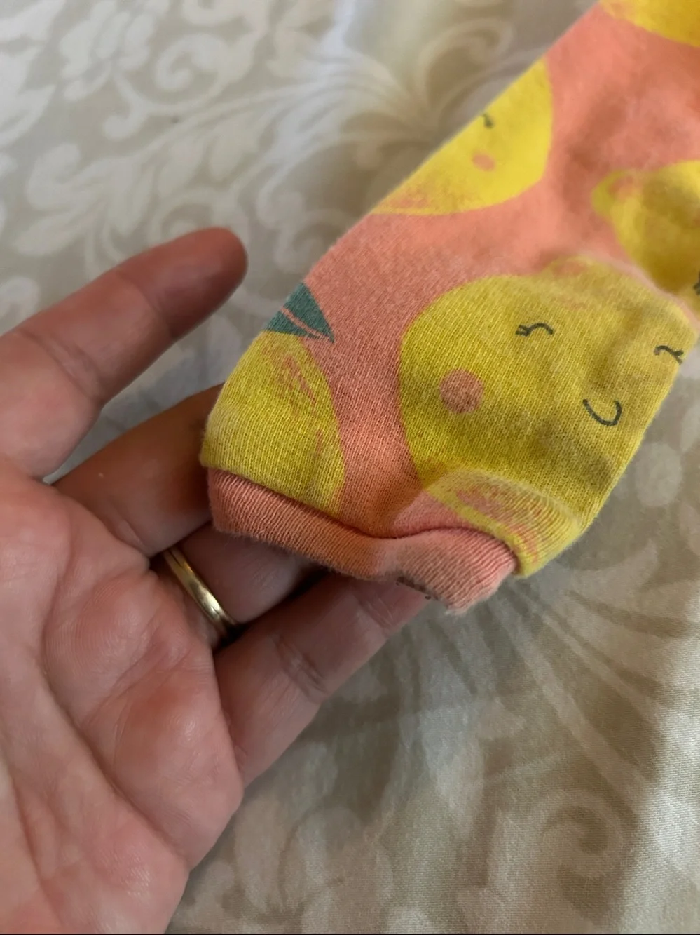 Carter's Pink and Yellow Lemon Print Two-Piece Pajama Set